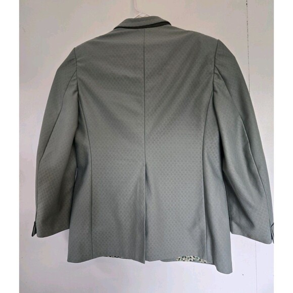 Vintage Blazer Mens 42 Hal Martin Green Gold Metal Buttons Sport Coat Jacket 70s - Picture 7 of 11